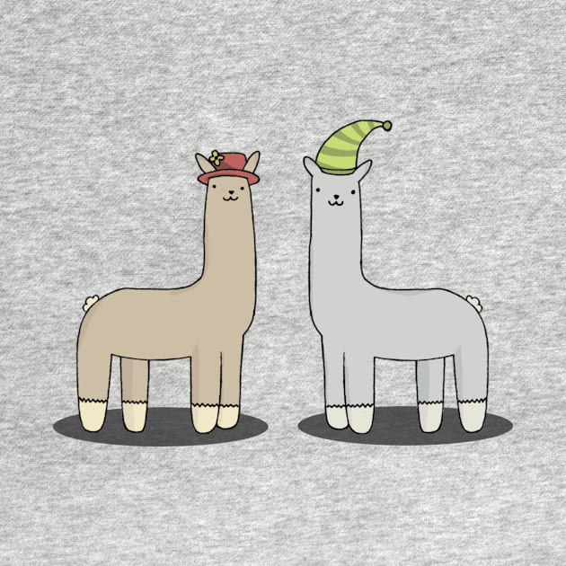 llamas with hats. by charlytanne